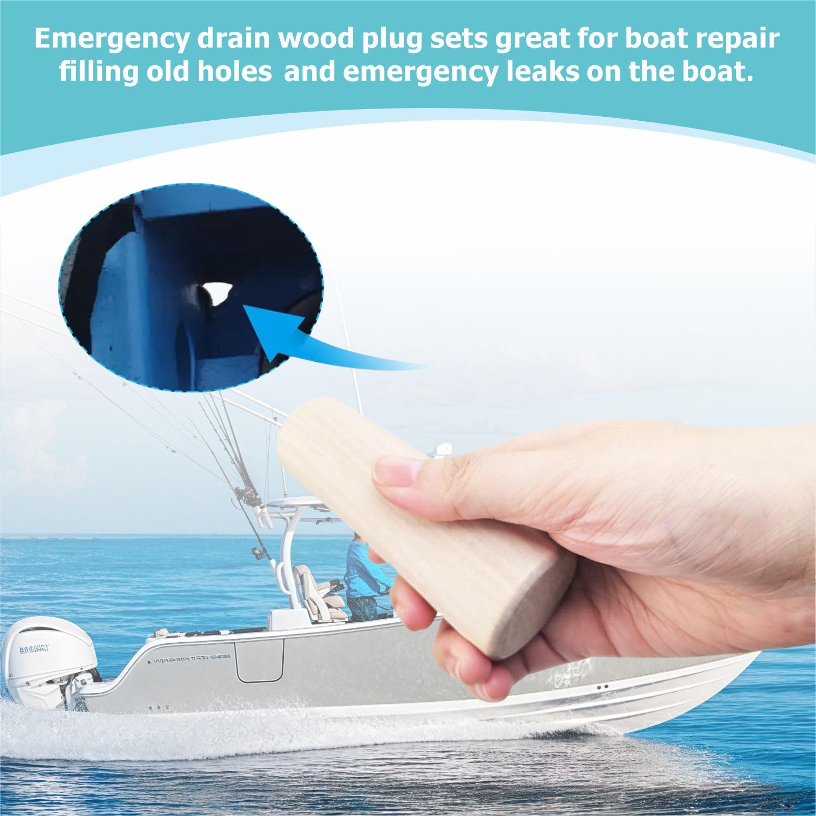 Tappi Di Emergenza Per Barche In Legno Morbido - Set 10 Pezzi, Diametri Variabili Da 4 A 38 Mm - Foto 5