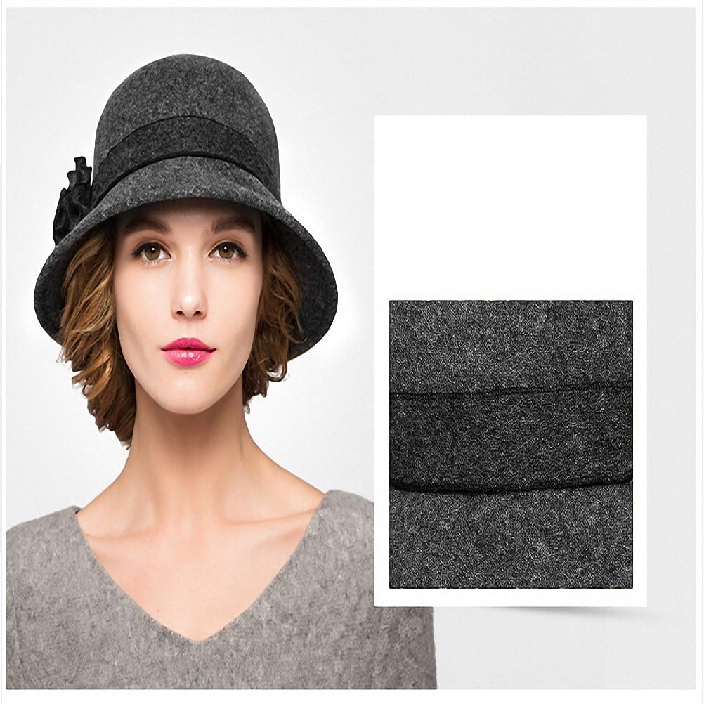 Maitose™ Women's Wool Felt Flowers Church Bowler Hats - Image 8