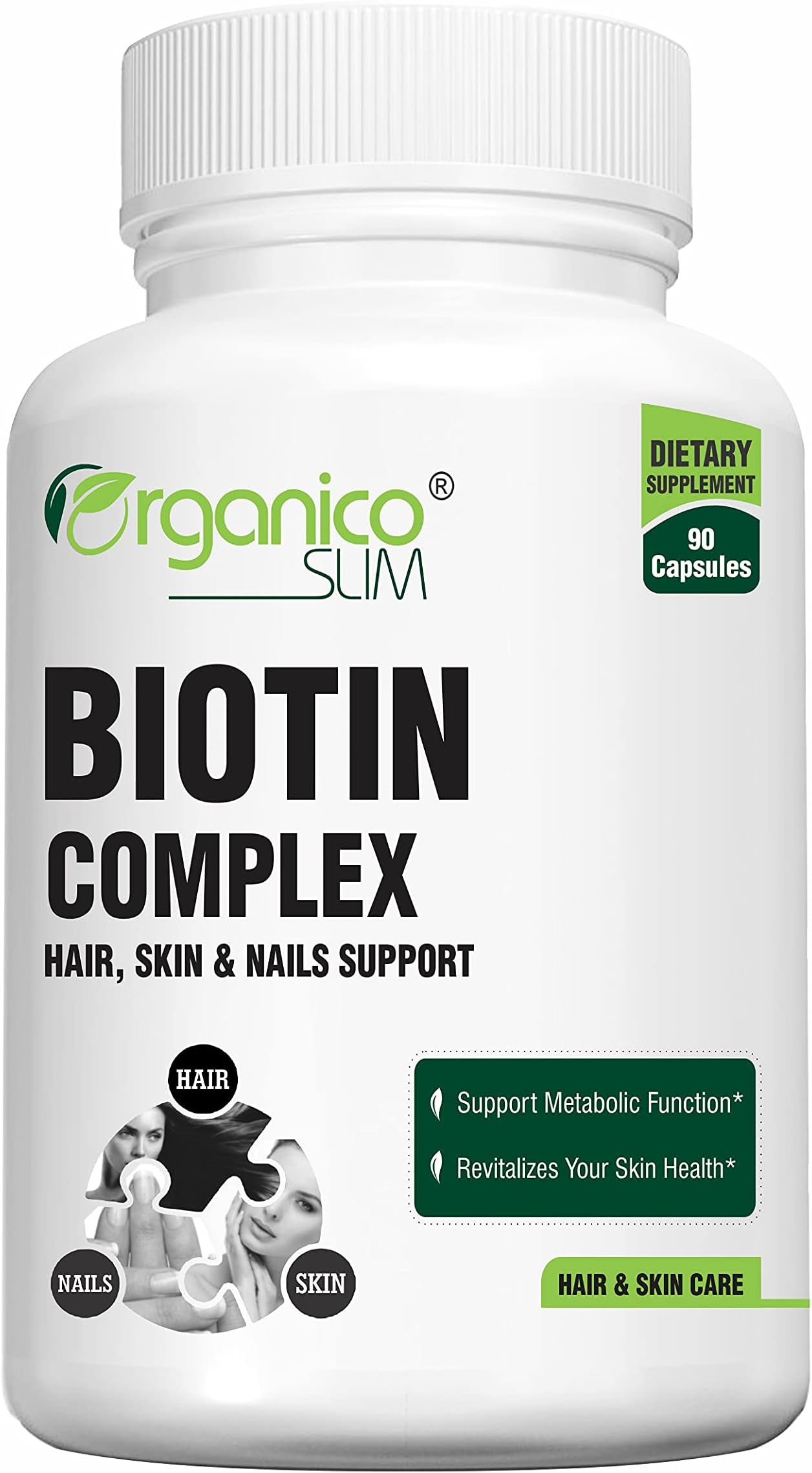 OrganicoSlim Biotin Multi Complex B7+ 60 Veg Capsule