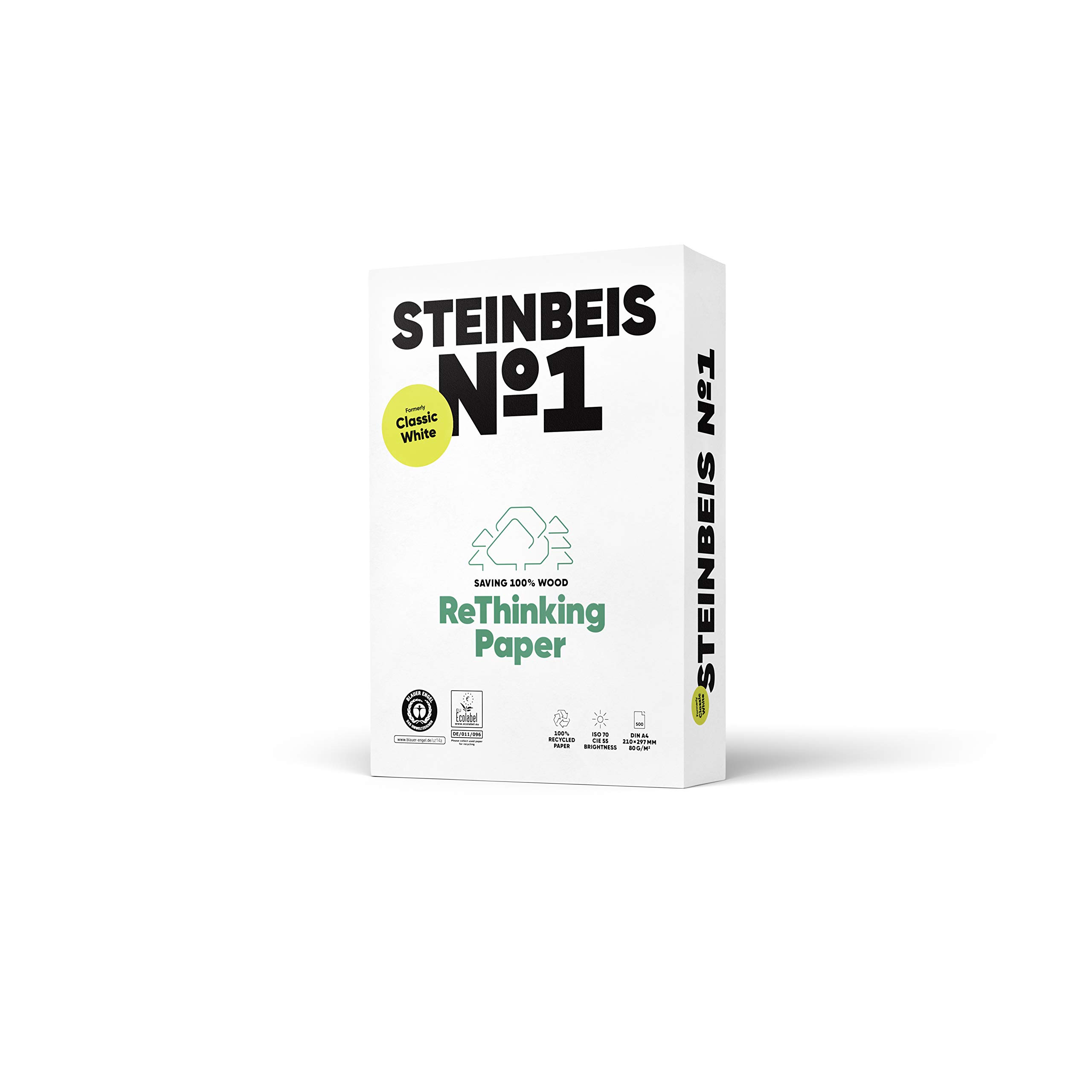 Steinbeis ClassicWhite carta reprografica 100% riciclata 80 g A4 risma 500 fogli