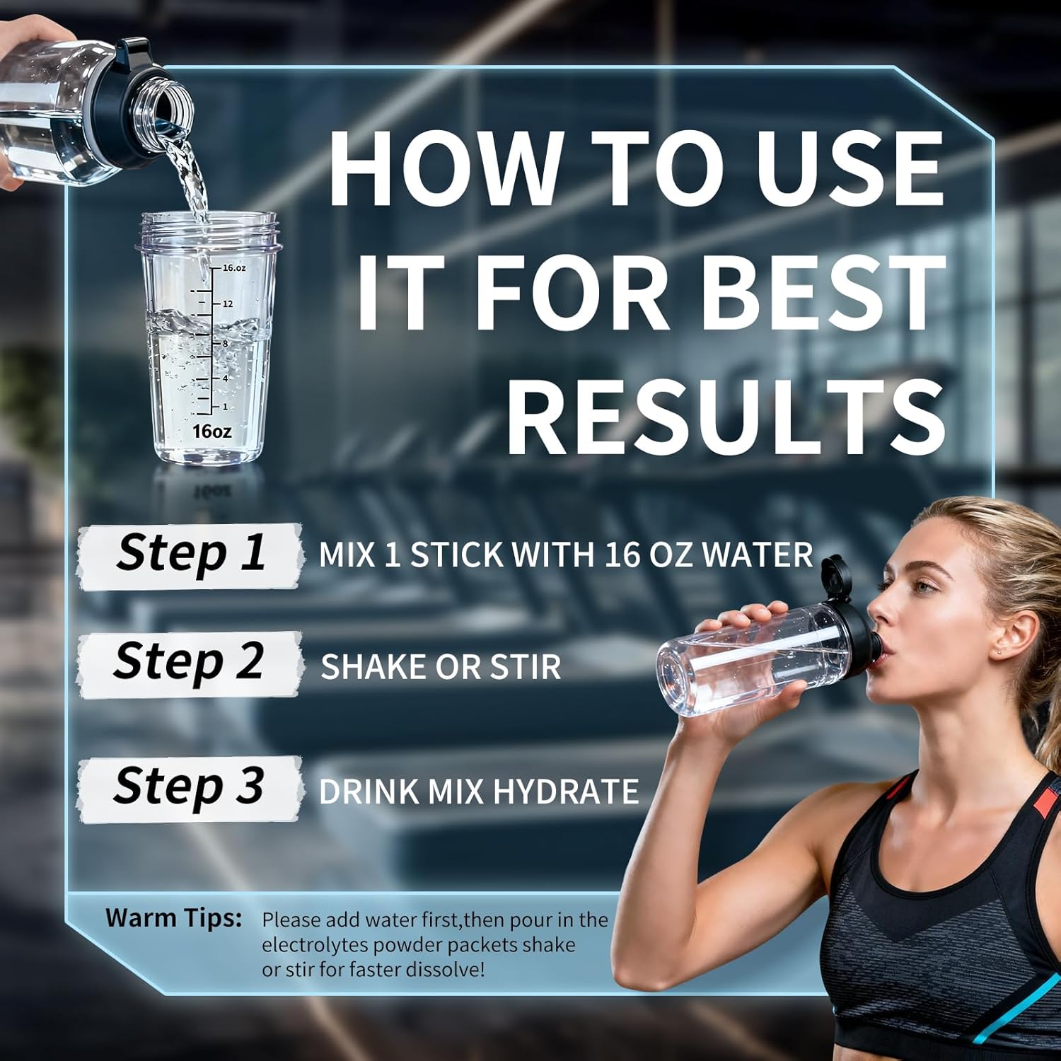 16 Sticks Electrolytes Powder Packets Sugar Free Hydration Packets, 8 Flavors Liquid Daily IV Electrolyte Drink Mix for Rehydration with 8 Electrolytes & 6 Vitamins, 0 Calorie, Low Sodium - Image 6