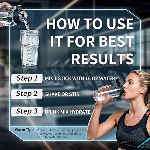 Miniatura 6 de 32 paquetes de electrolitos en polvo, paquetes de hidratación sin azúcar, 8 sabores líquidos diarios IV mezcla de bebida de electrolitos para