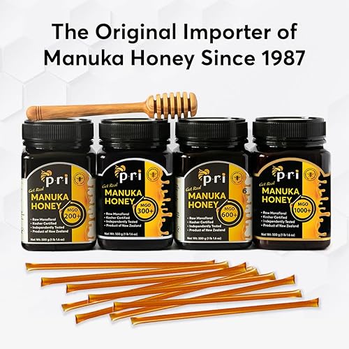 Miniatura 6 de P.R.I Manuka Honey Sticks, Certified MGO 60+, Raw New Zealand Manuka Honey, Perfect for On-the-Go, 50 count