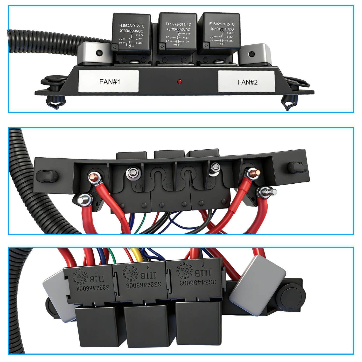 674-00923 Dual Speed Electric Fan Control Wiring Harness Kit Compatible with Chevy Silverado Avalanche Suburban Tahoe GMC Sierra Yukon,Retrofit Stand Alone Fan Wire