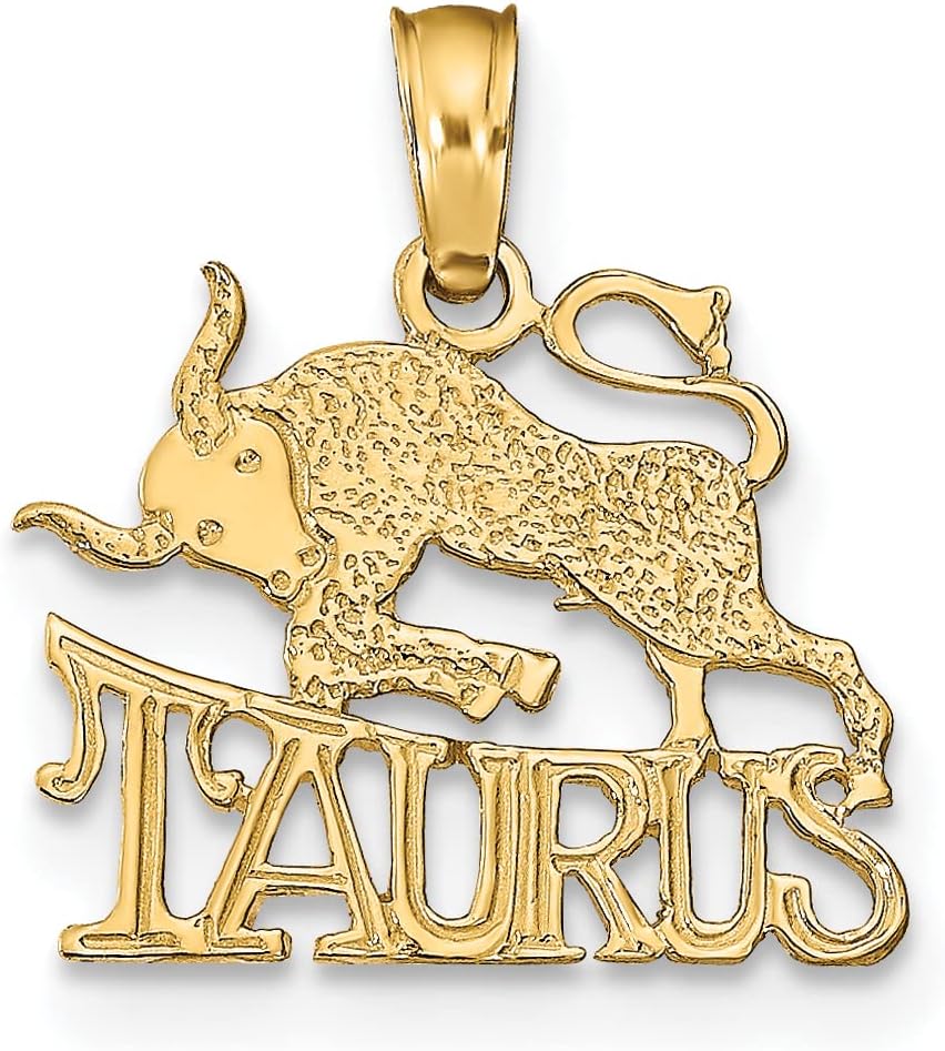 10k Yellow Gold Zodiac Charm Pendant (Length 15.5mm Width 13.78 mm)