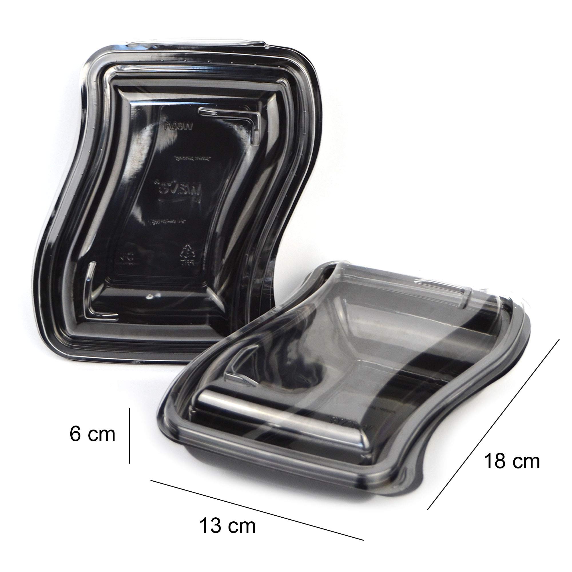 84 bandejas para transporte negras (CC 600) + tapa contenedor para sushos, sashimi, pescado ideal para el transporte.