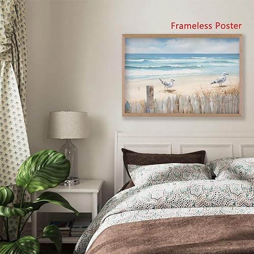 Miniatura 4 de BACKYMRJCART Naturaleza playa paisaje marino paisaje lienzo arte de pared boho playa impresiones de paisaje marino imágenes para decoración de