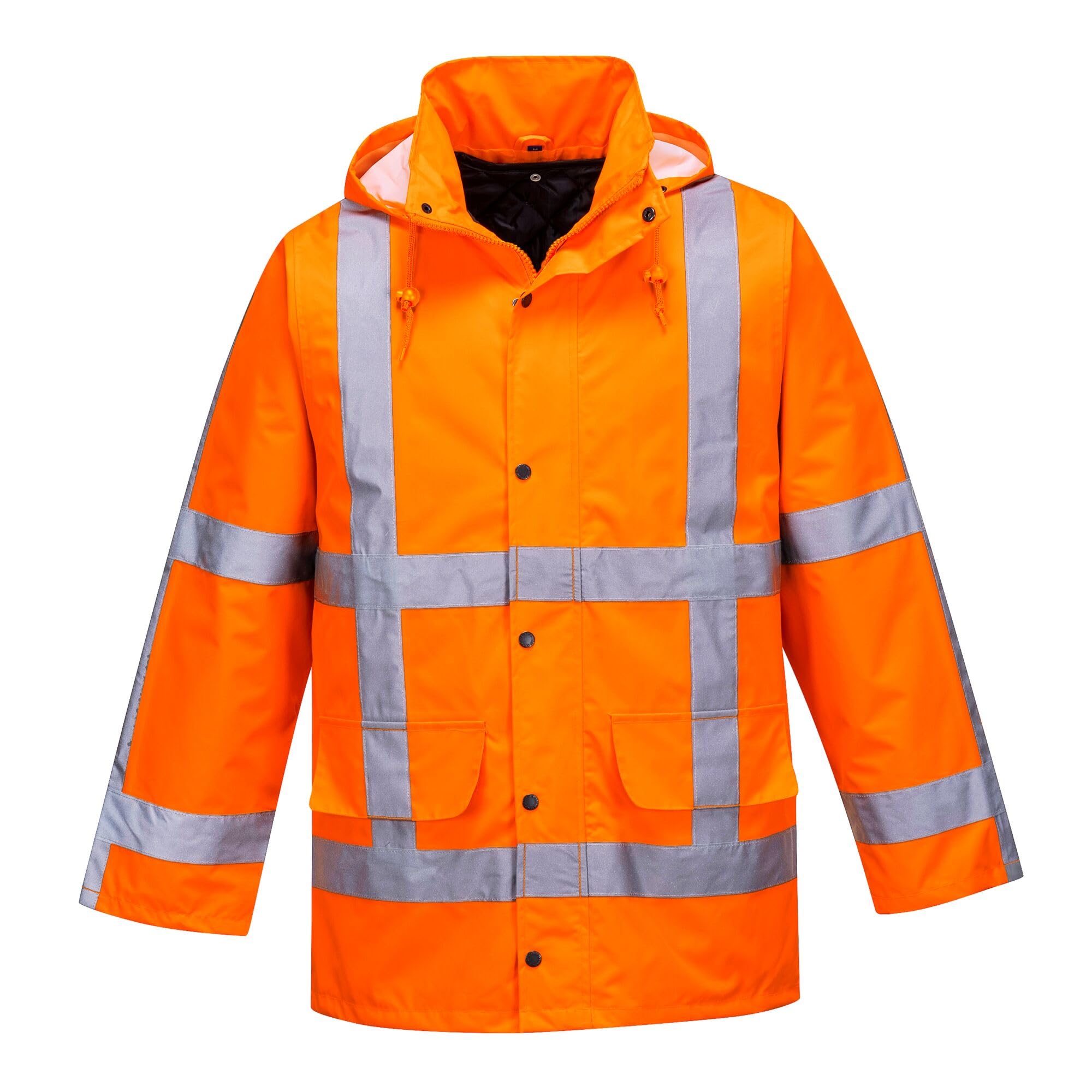 Portwest R460 Giacca Traffico Rws Tasca Sul Petto con Zip Banda Riflettente
