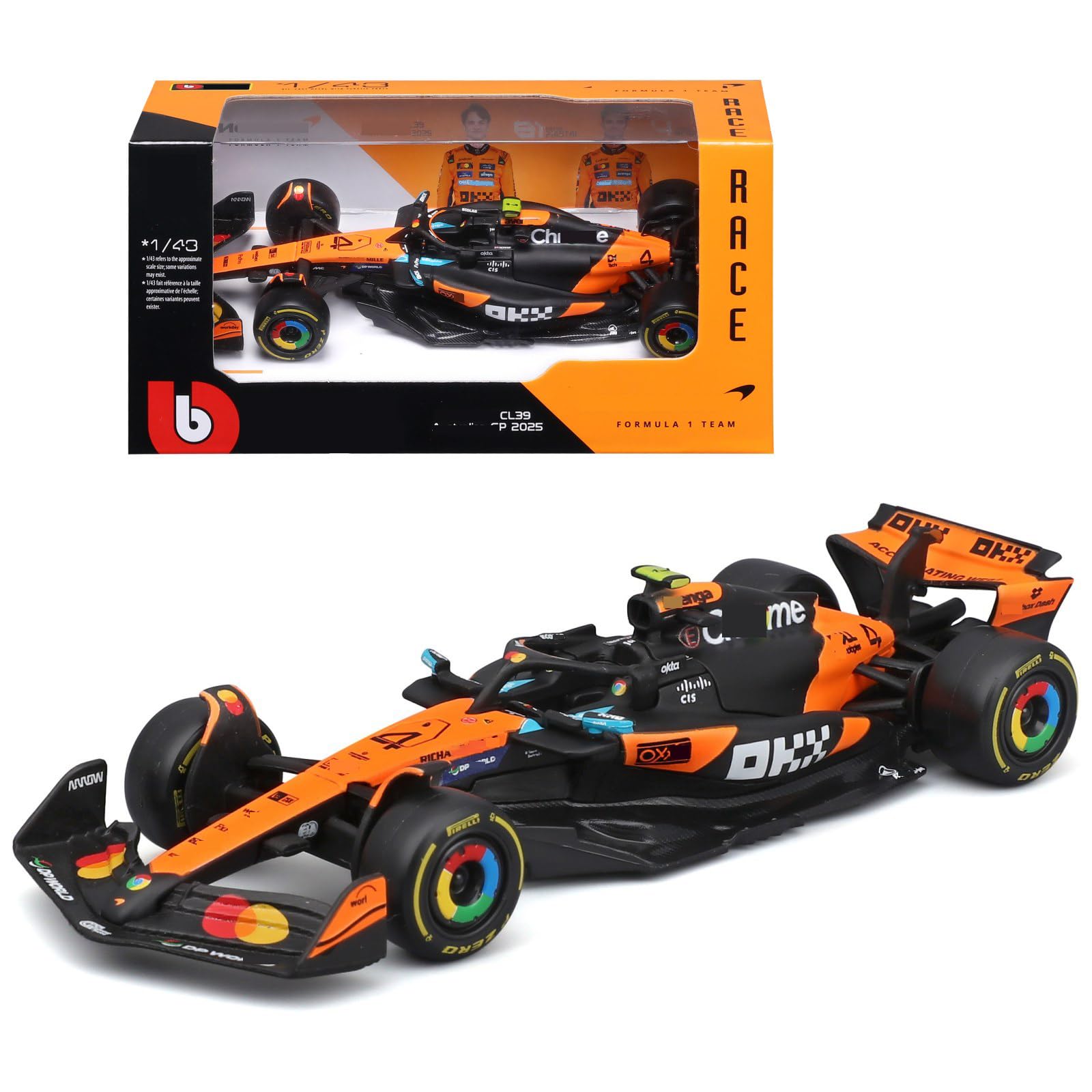 HTLNUZD 2025 1/43 F1 Mcl39#4 Lando Alloy Formula One Adult DieCast Collectible Vehicle Mo…