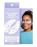 Reusable Mask – Under Eye Mask Silicone Face Mask for Fine Lines & Dark Circles, Pair with Serum, Storage Tin Included, Vegan & Cruelty-Free, 2 Pieces