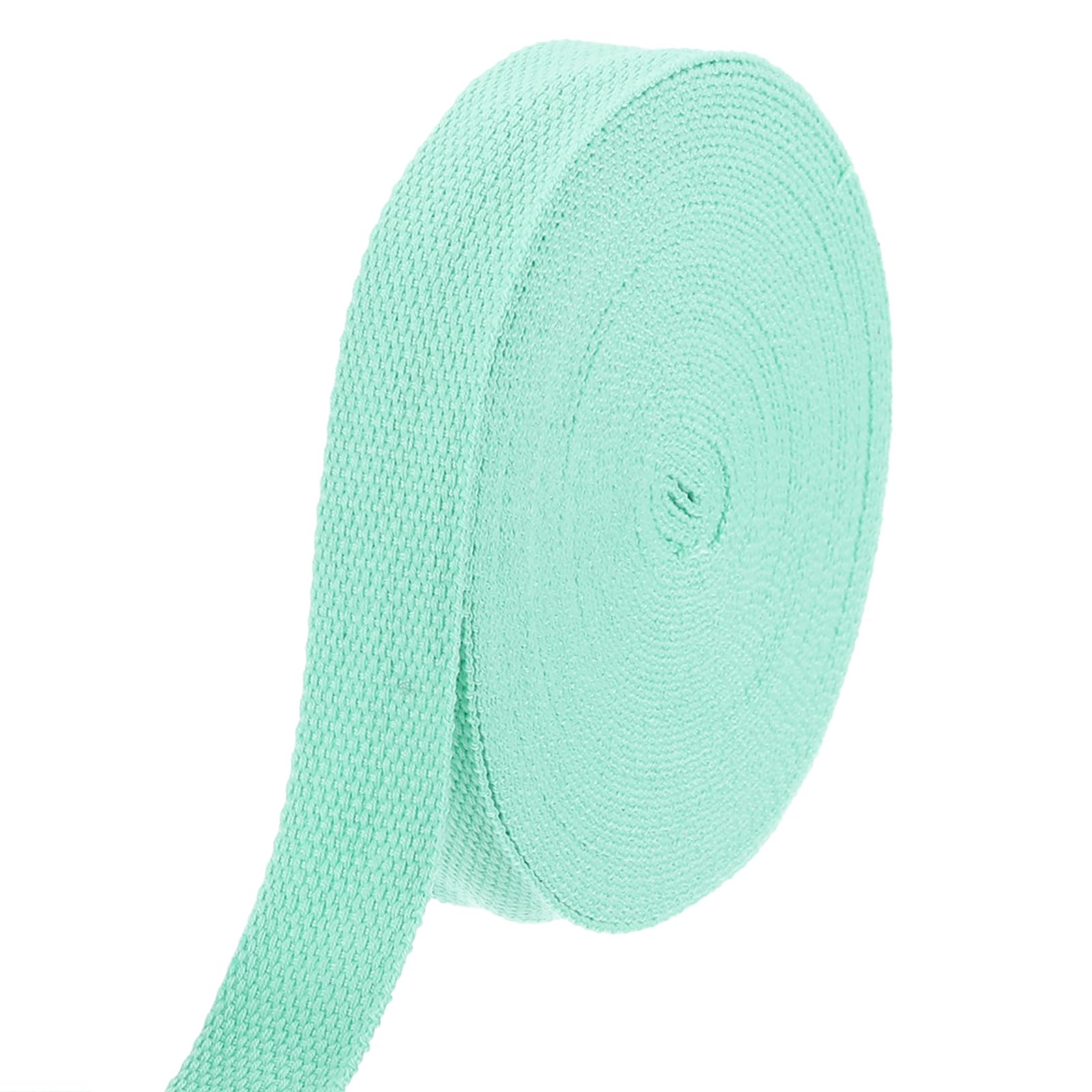 sourcing map Cotton Webbing 1 Inch 11 Yard Polyester Cotton Weave Webbing Strap Twill Tape Ribbon for Arts and Crafts Webbing Tote Bag Handles Cloth Belt Making Outdoor Supplies, Light Green — image 1