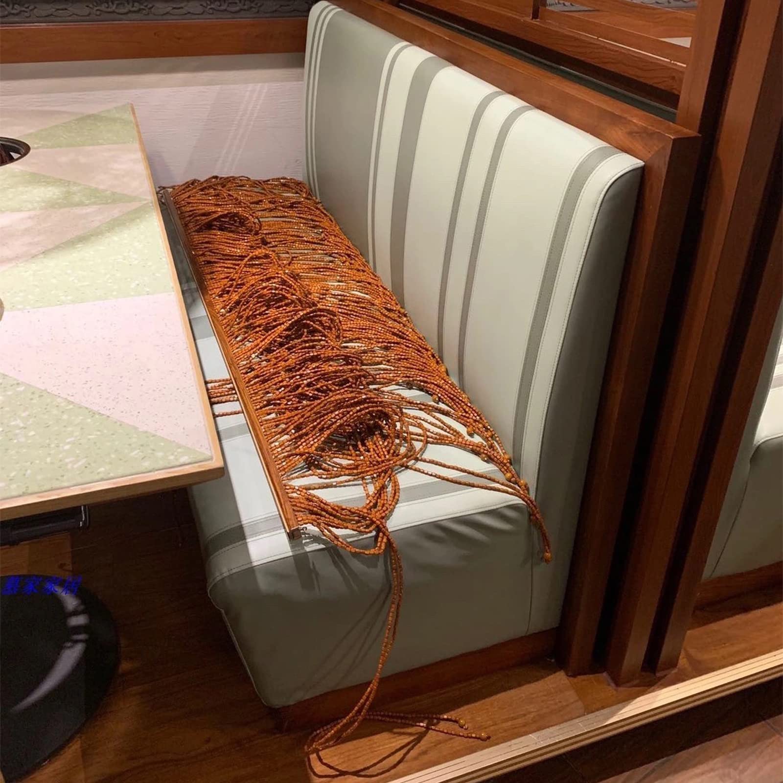 XINGWANGG Holz Perlenvorhang - Bambus Türvorhang Raumteiler - Anpassbar Bis 120x200cm - DIY Deko