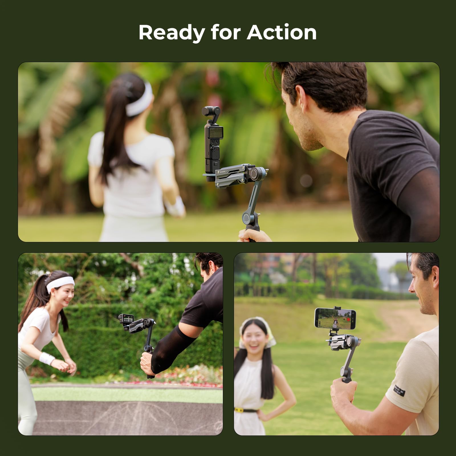 SMALLRIG Braccio ammortizzatore portatile con sistema di smorzamento a molla e idraulico, accessorio per action camera per DJI Osmo Pocket 3/4, per GoPro HERO13 per Insta360 X5/4/3-5508