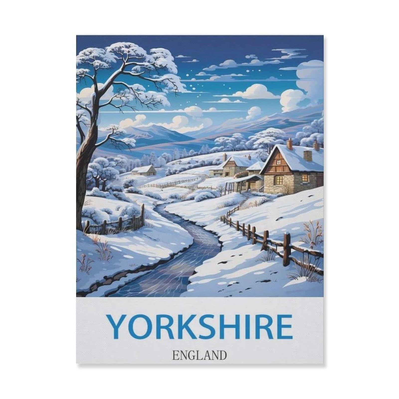 Metal Tin Sign，Yorkshire England(30x40cm）