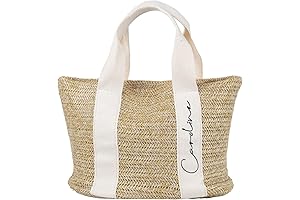 Summer Straw Woven Handbag w/ Personalized Name