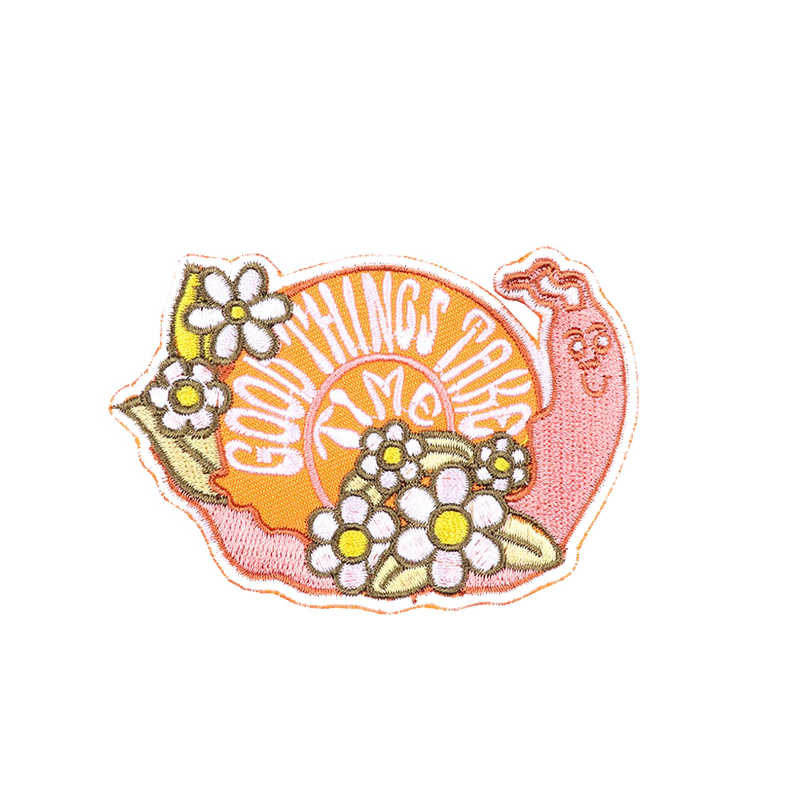 kidsmeIron on Patch,Good Things Tabg Time Embroidered Patches, DIY Patches,Repair Patches,Cute Applique Sew on Kids Craft Patch for Bags Jackets Jeans Clothes