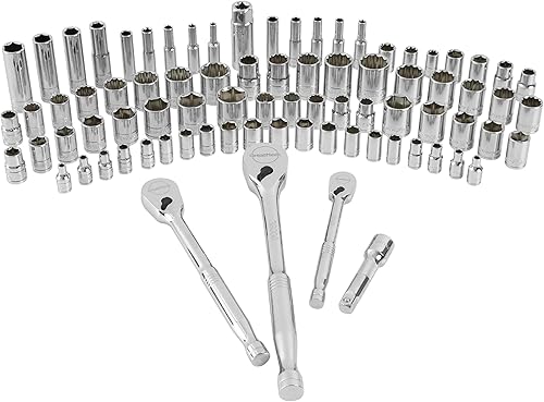 Miniatura 8 de GreatNeck HC82U - Juego de herramientas mecánicas de 82 piezas, SAE y métrica, 14 pulgadas, 38 pulgadas, 12 pulgadas, cromo vanadio, Posi-Grip