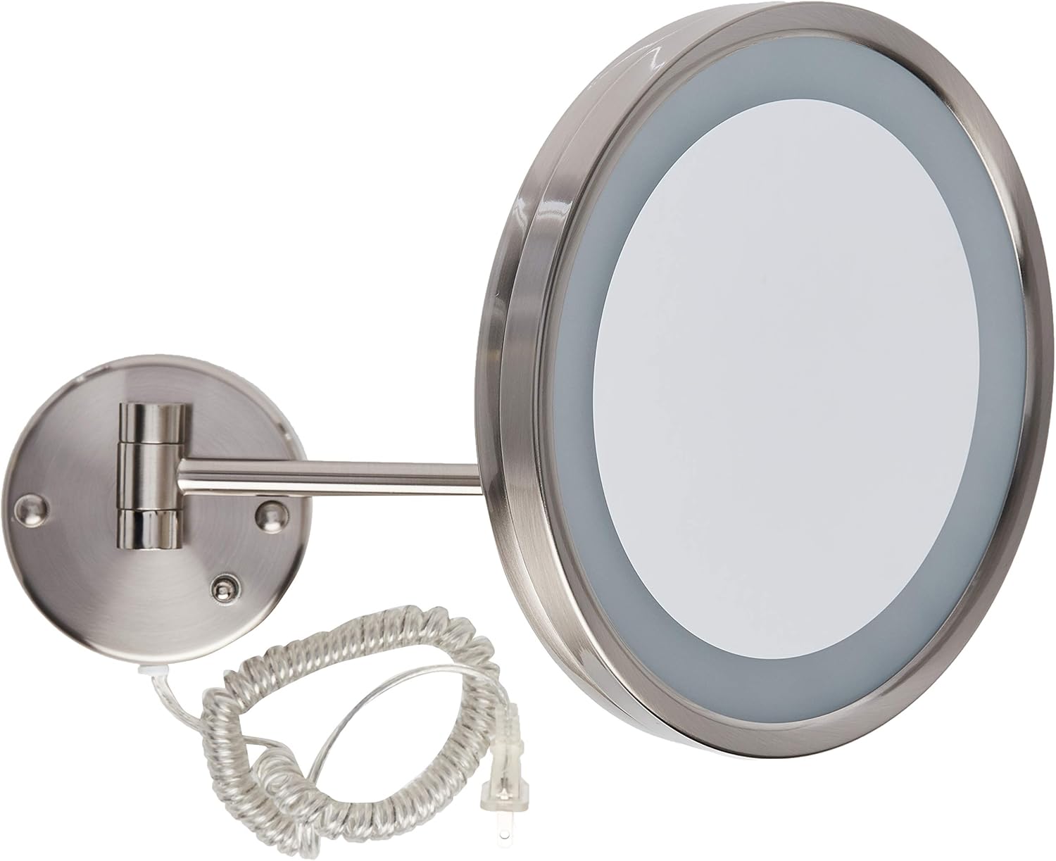JERDON Lighted WallMounted Makeup Mirror Makeup Mirror