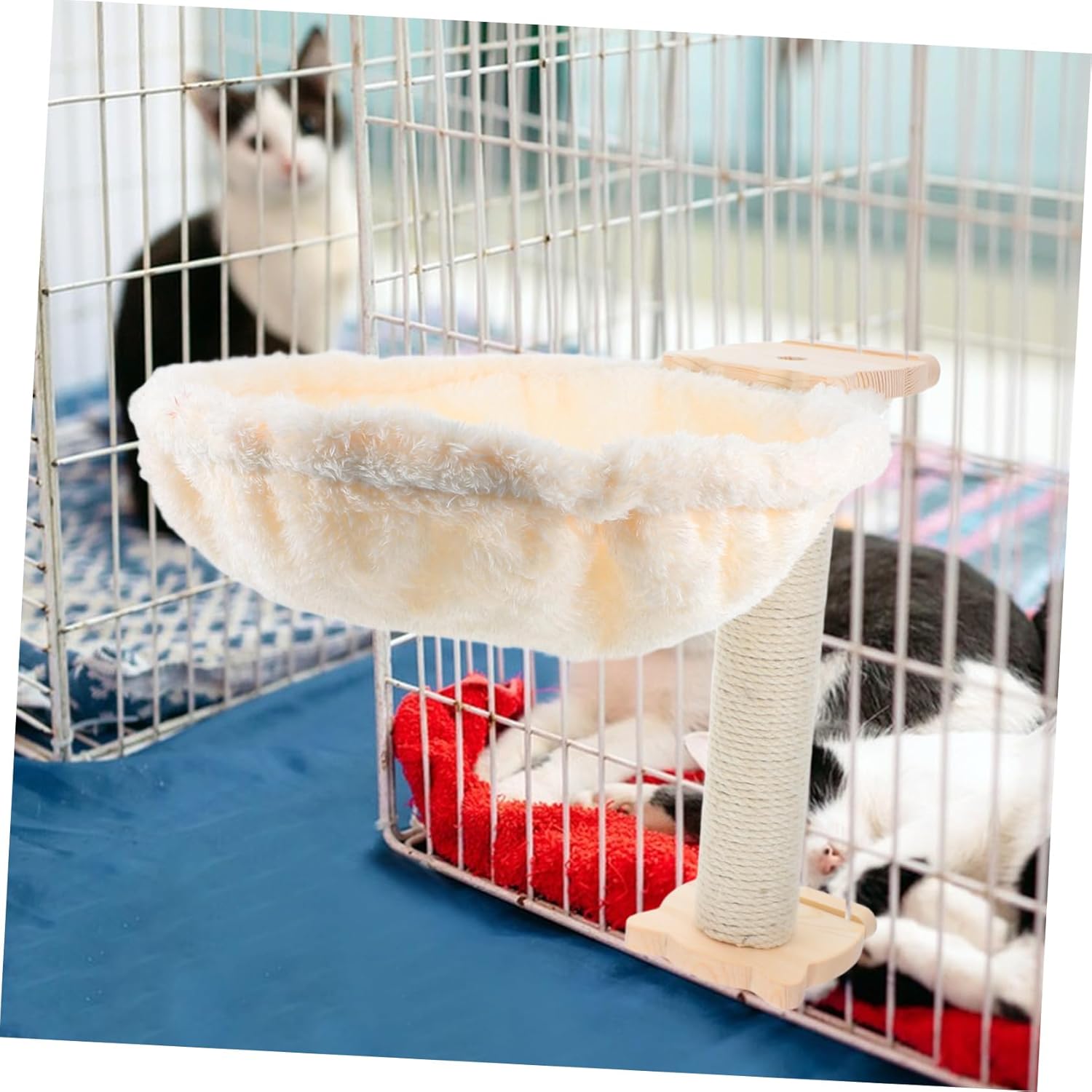 1Set Cat Tree Hammock Bed Fluffy Spoon Shape Replacement for Cat Trees Durable Lint Covered Design for Comfort Multi Functional Pet Hammock for Cats Easy to