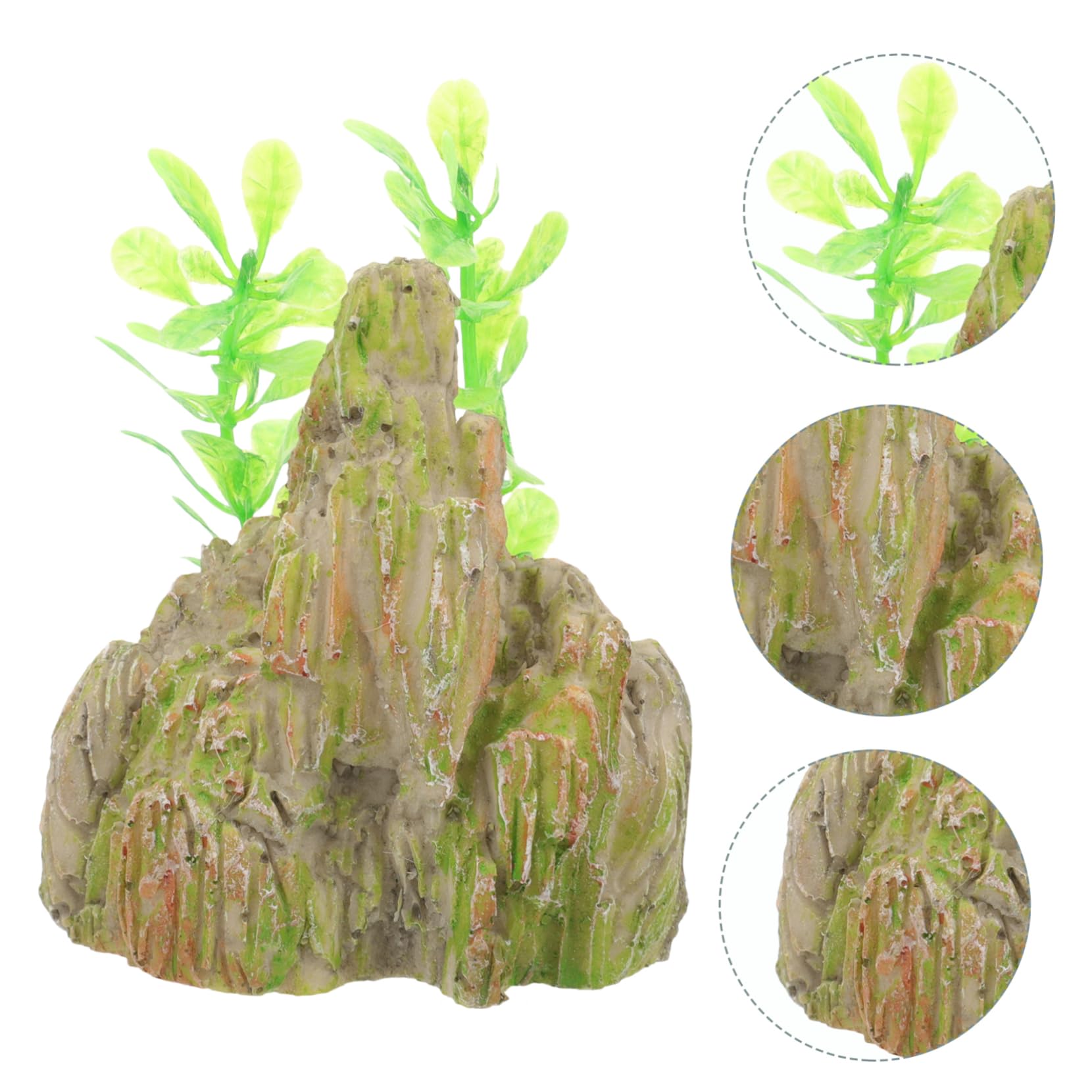Cabilock 4 Set Falso Acquario Di Montagna Piante Di Serbatoi Di Pesce Ornamenti Del Serbatoio Di Pesce Aquarium Aqua Montagna Di Resina Dell'acquario Grotta Di Pelle Di Pesce 2 Pezzi*4