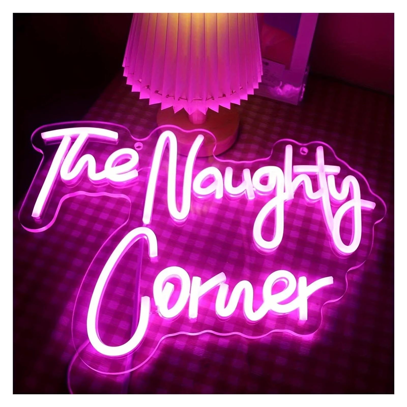 Shouxi One Color Sign Lamp The Naughty Corner Neon Sign Usb Powered Dimmable Sign Light For Bedroom Party Wall Decoration Sign Lamp 42Cm×30Cm