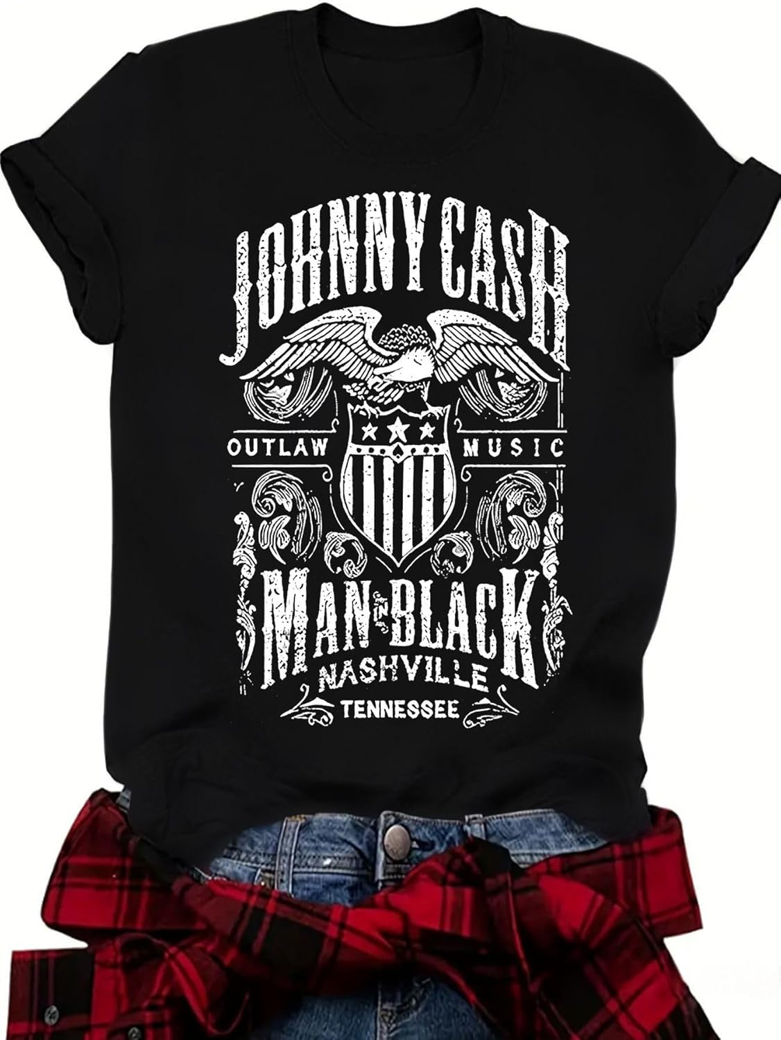 Women Crew Neck Vintage Graphic Tees Summer Short Sleeve Country Music Party Retro Loose Tee Tops