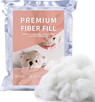 100g/3.5oz Premium Polyfill Stuffing for Stuffed Animals, 1.8oz-1.21 lb Polyester Fiber Filling Stuffing, Fluff Polyfill Stuffing High Resilience Stuffing for Crafts, Crochet Stuffing
