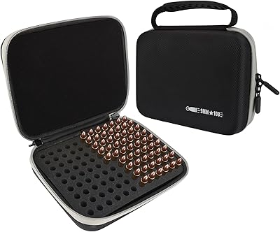 Meetikar 108 Round 9MM Ammo Box, Ammo Box Compatible with .380 ACP .32 ACP .45 ACP, 9mm Luger, 9mm Parabllum, 9mm Makarov, 30 Luger, 32 S&W, 40 S&W, Lockable Bullets Storage Case Fits 9MM Ammo (Grey)