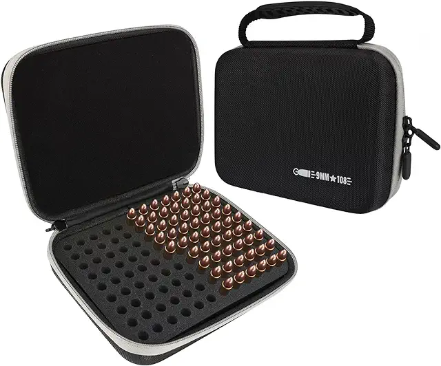 9mm Patronenbox für 108 Patronen - Kompatibel mit .380 ACP, .45 ACP & mehr