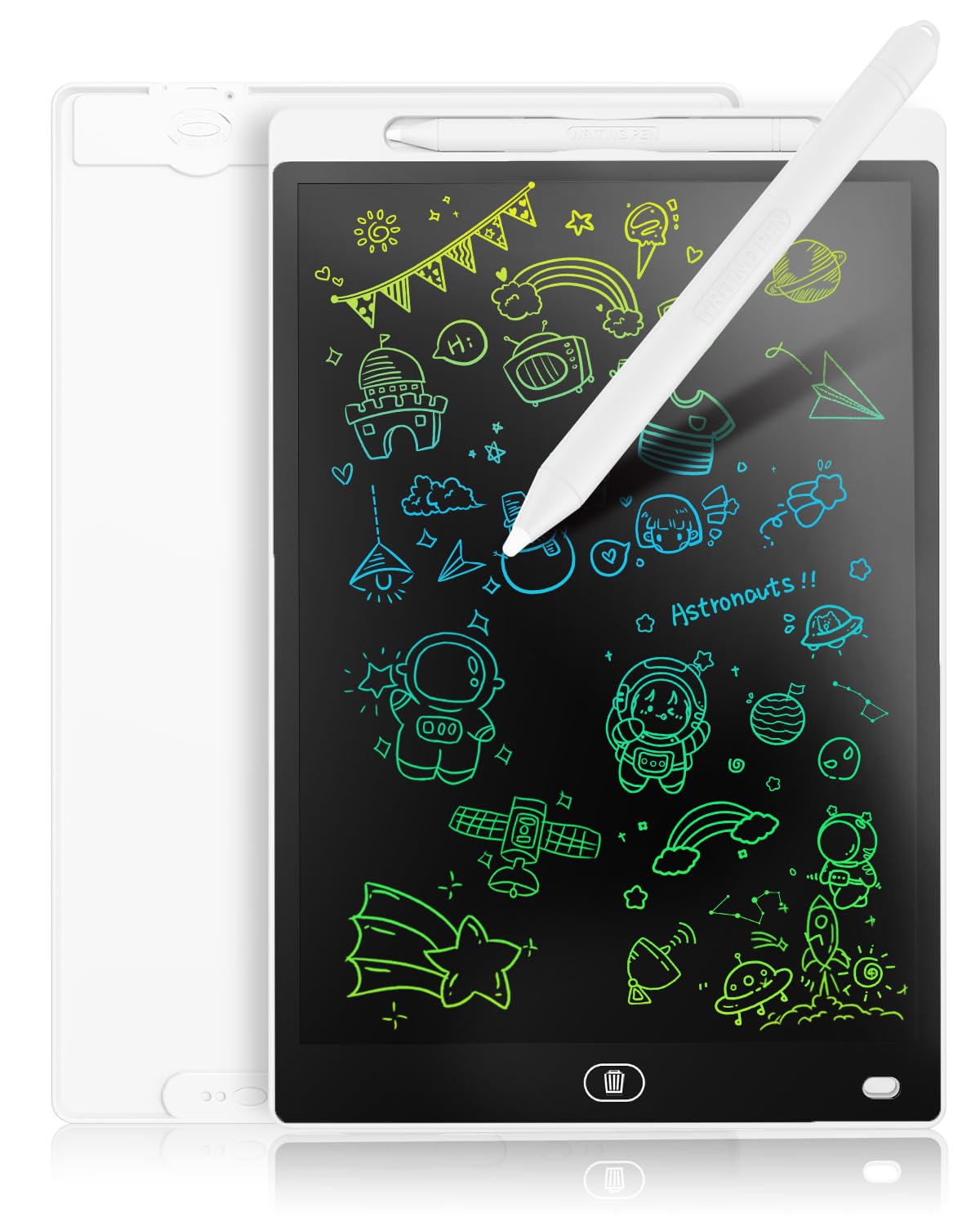 Genialba 2 Pack LCD Drawing Board 12 Inch, Colourful LCD Writing Tablet Erasable [Individual Package], Toddler Toys Learning Educational Toys for 2 3 4 5 6 7 Years Boys Girls (Blue&Pink) — view 18