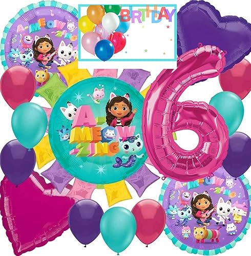 Anagram Colección de globos para fiesta, accesorio de fiesta, multicolor, con licencia, 6 cumpleaños