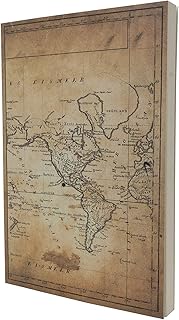 LayFlat Sketchbook - 5.5 x 8.25 Inches - Old World Map Blank Note Book, 64 Sheets, Thick 100gsm Paper