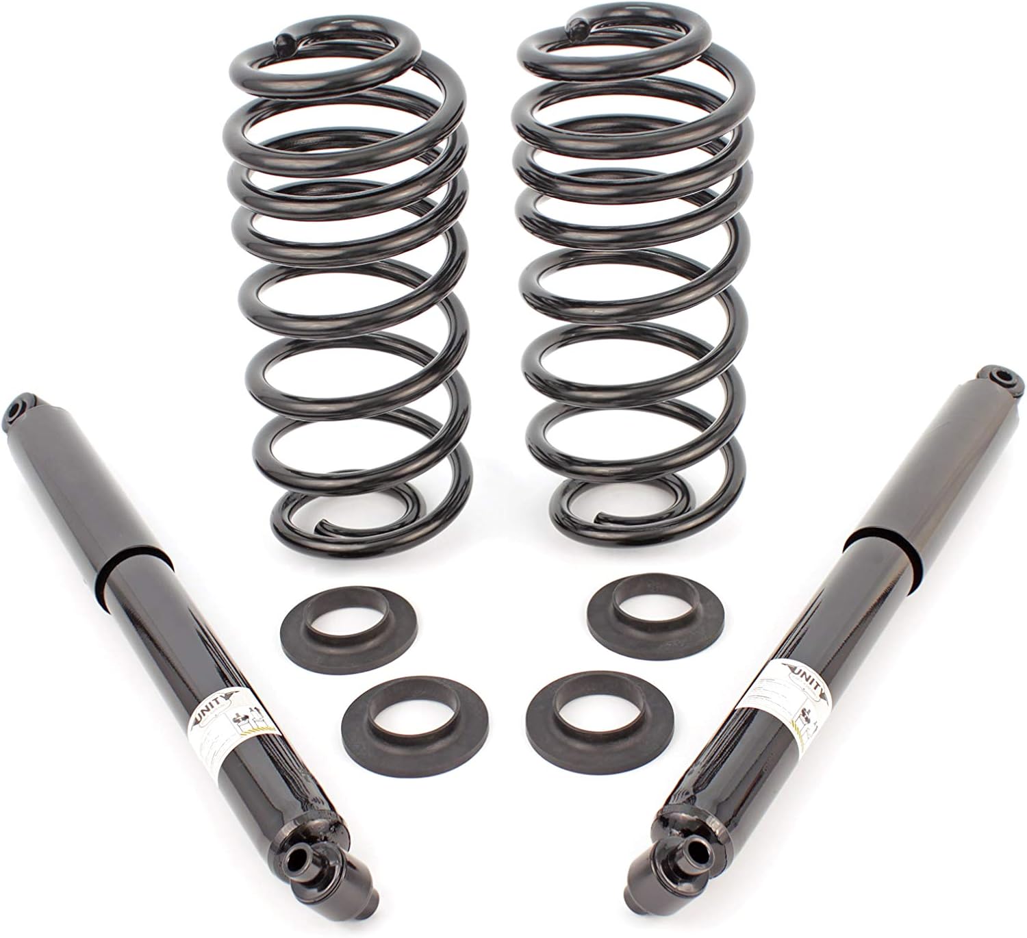 Elite Suspension 65230c Rear Coil Spring Replacing Air Spring including shocks 2004-2007 Buick Rainier