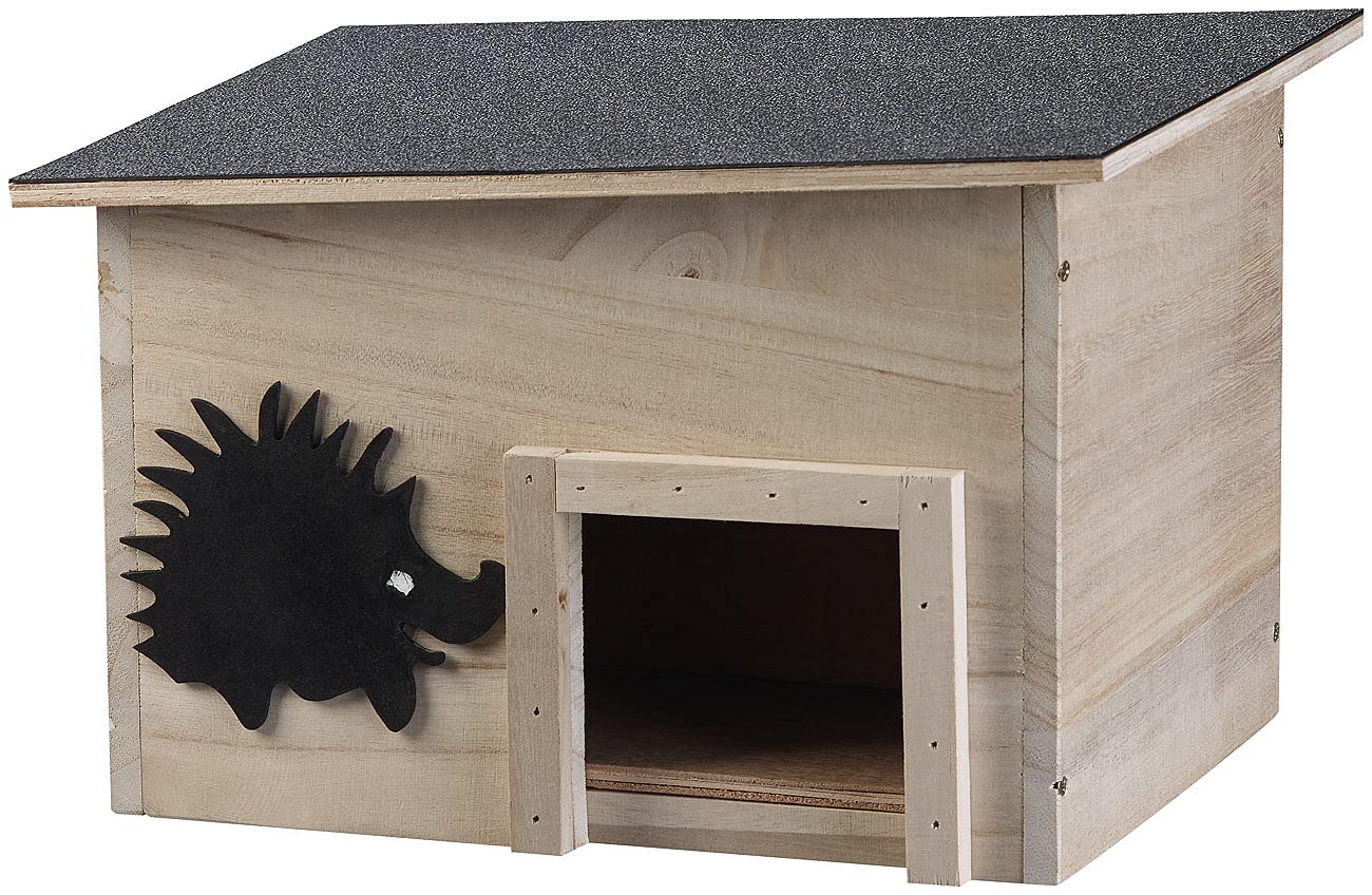 Royal Gardineer Bausatz Igelhotel: 2er-Set Wetterfestes Igelhaus aus unbehandeltem Tannenholz, Bausatz (Igel Holzbausätze Kinder, Igelnest, Basteln)