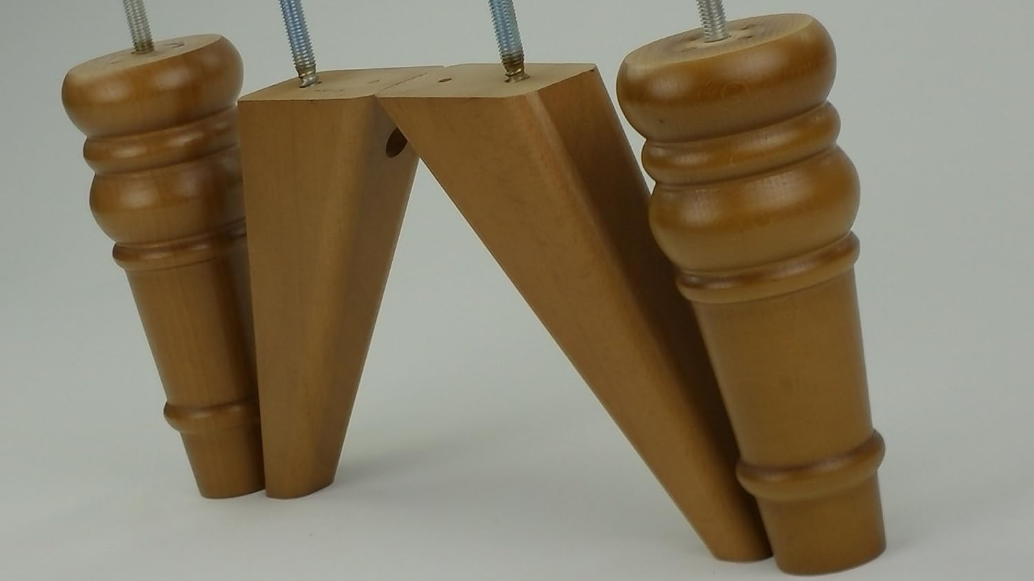 4x WOODEN FEET REPLACEMENT FURNITURE LEGS 165mm HEIGHT FOR SOFAS CHAIRS
