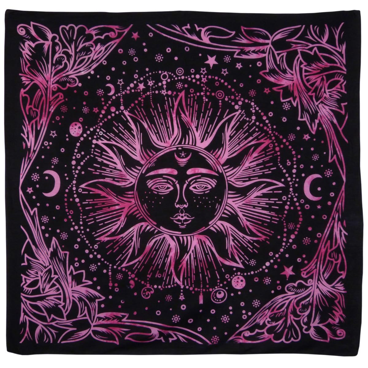 Pickled Moon Tie-Dye Sun Goddess Wall Hanging Tapestry Wicca - Pink