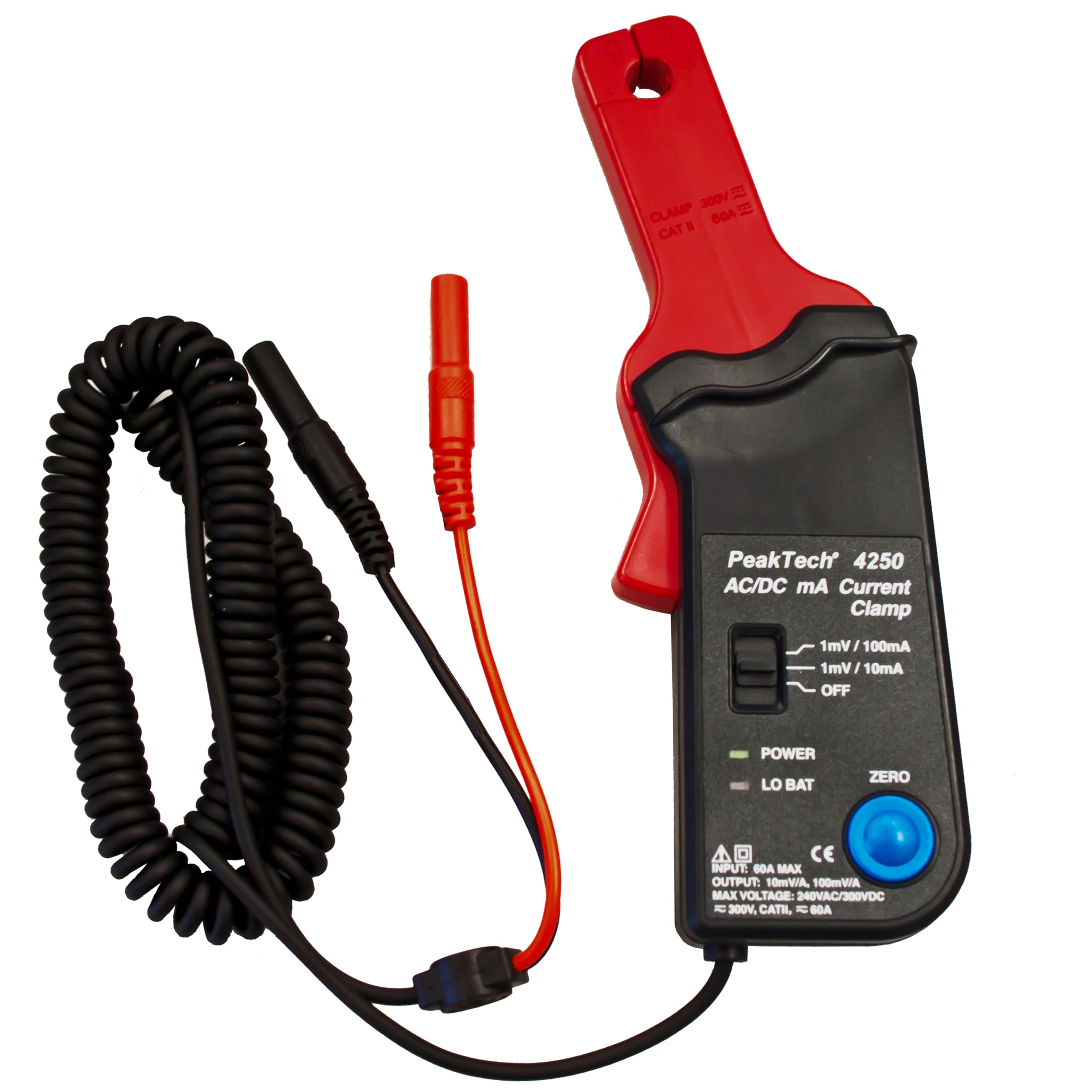 PeakTech P 4250 4250 – stroomtangen adapter 60 a AC/DC voor multimeter