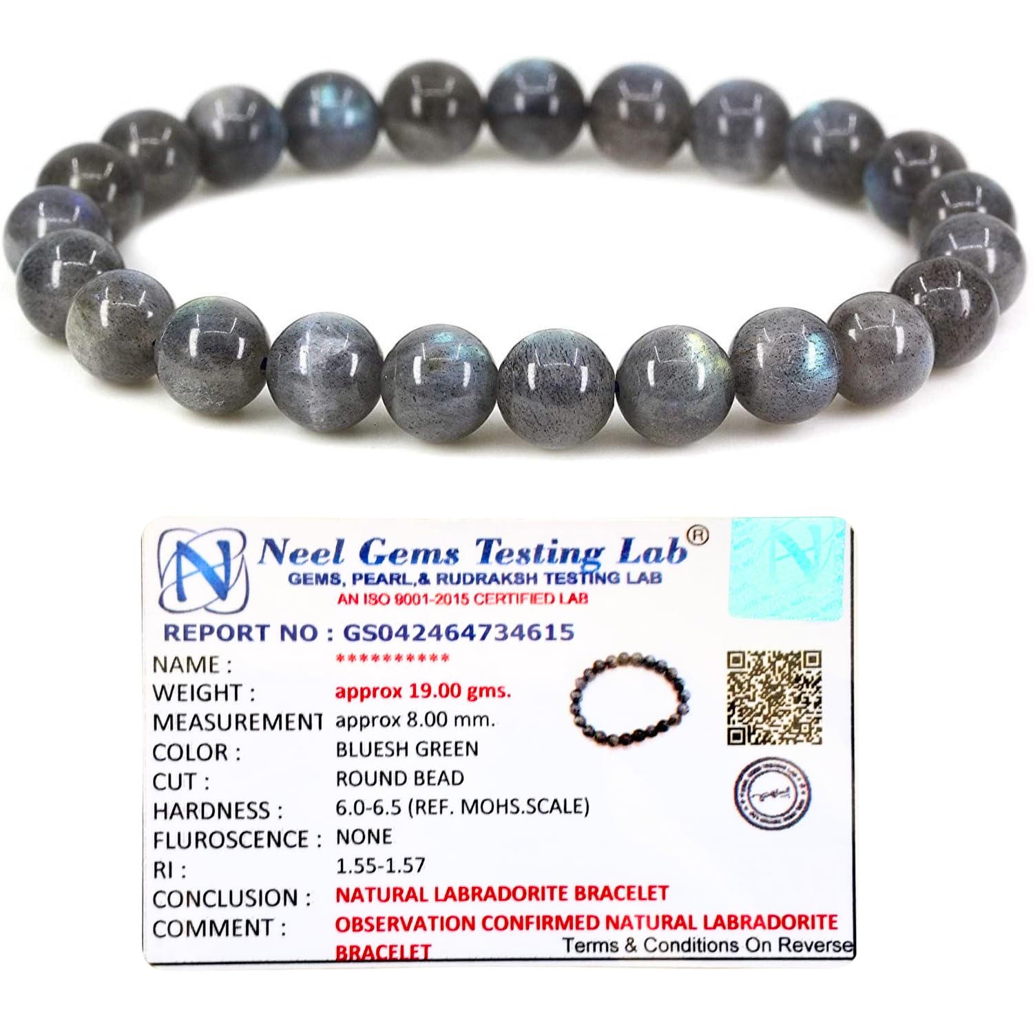 Gemaltic Natural Healing Crystal Lab Certified 8MM Beads Bracelet for Men & Women (Labradorite) (B09ZY3VFML) Amazon Price History, Amazon Price Tracker