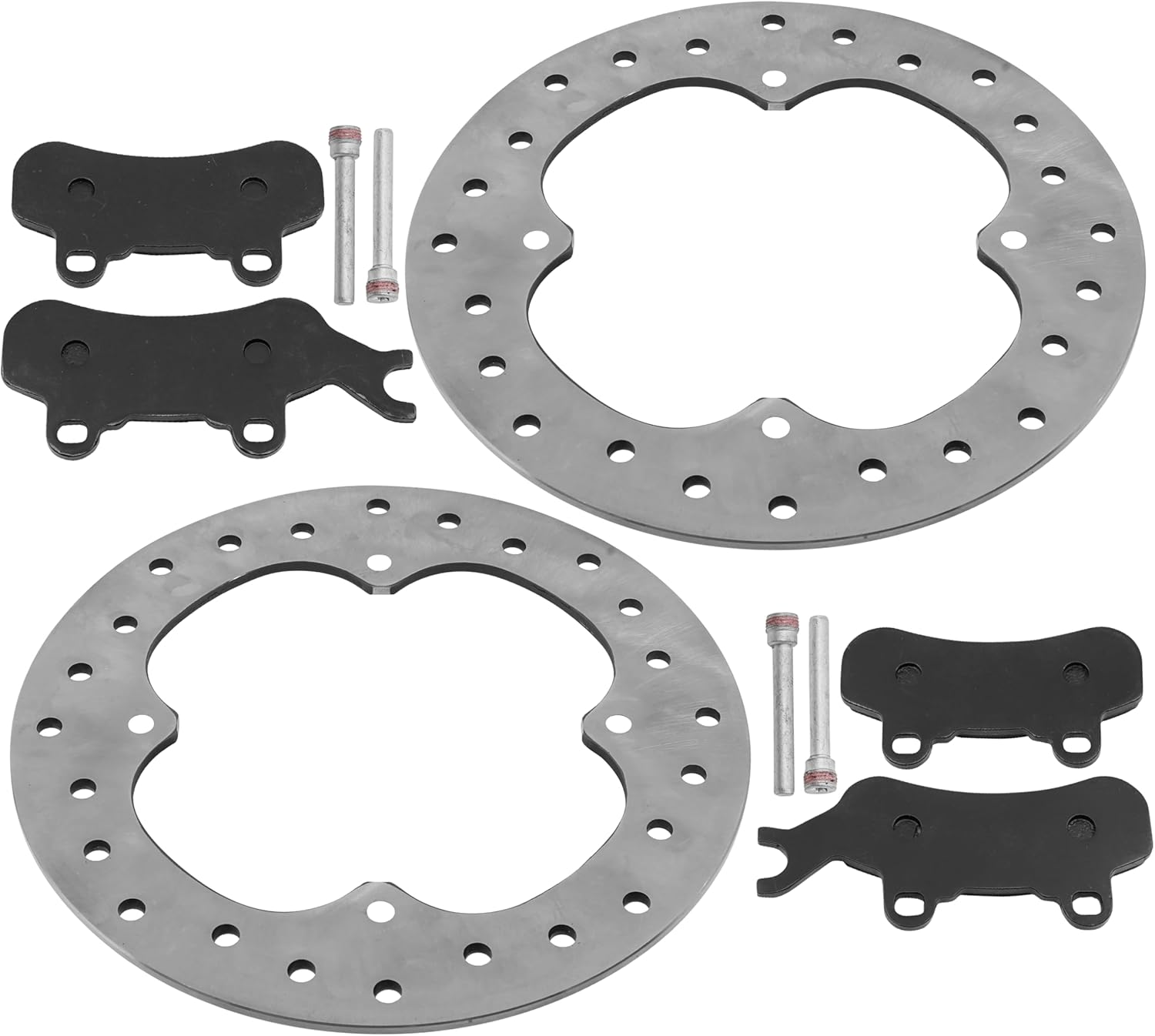 Caltric Front or Rear Brake Disc Rotor with Brake Pads Compatible with Can-Am Maverick X3 900 HO 2018 / Maverick Turbo RR 2021-2023 / Maverick X3 Max R 2018-2019