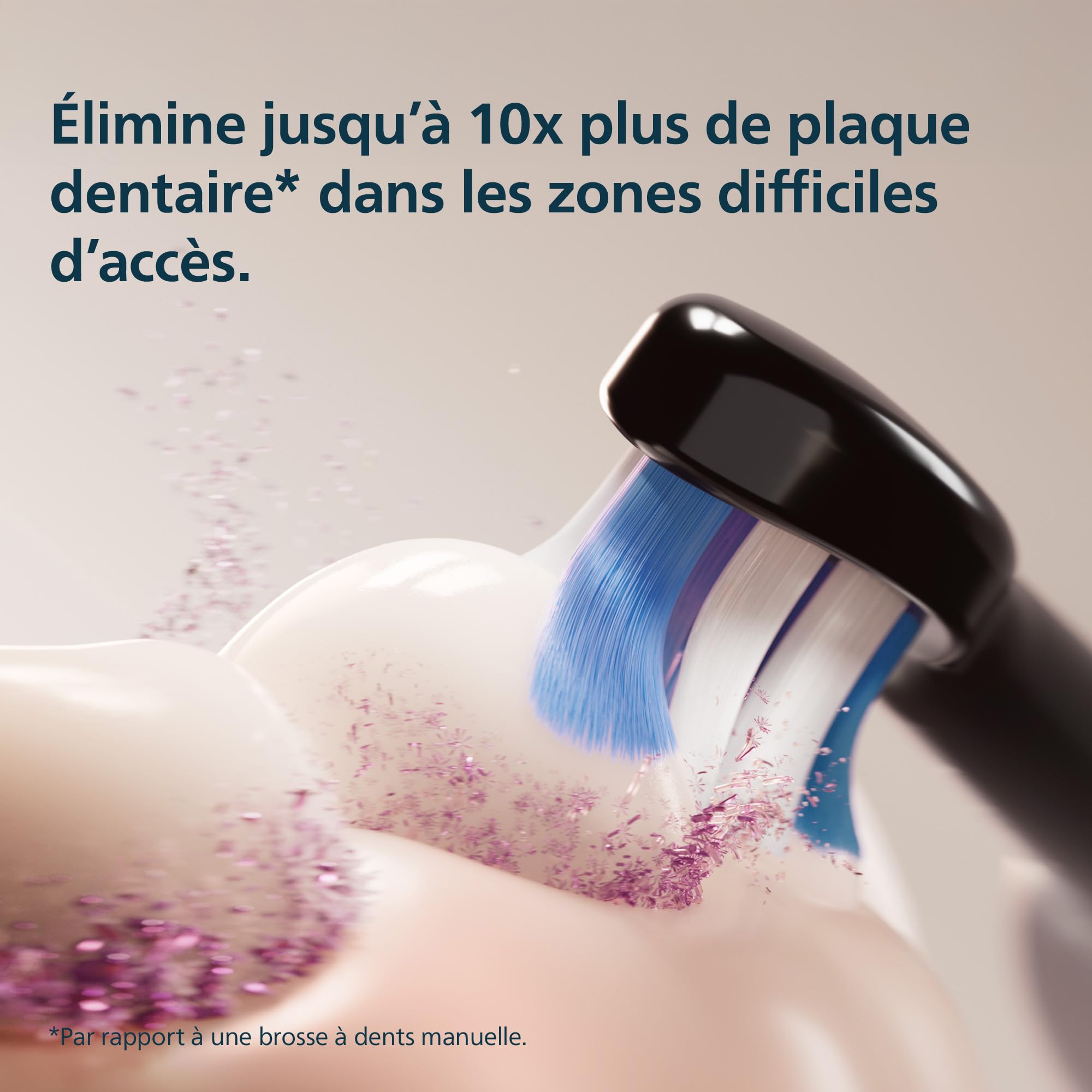 Philips Sonicare S2 Sensitive, têtes de brosse de rechange, noir, lot de 6, HX6056/88