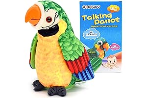 Interactive Talking Parrot for Kids - Repeats What You Say, Fun Talking...