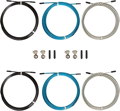 Replacement Cable for Speed Jump Rope, 6pcs 10ft Stainless Steel Wire with Polymer Coating for High Speed Jump Ropes.OD2.5mm