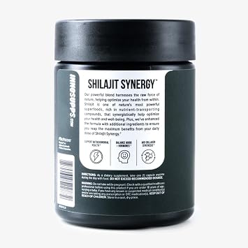 Inno Shilajit Synergy - Shilajit Capsules Supplement For Men with Ashwagandha, Ginseng, Rhodiola, Fulvic Acid - Supports Energy, Muscle Growth, Performance & Recovery for Men's Health (60 Capsules)