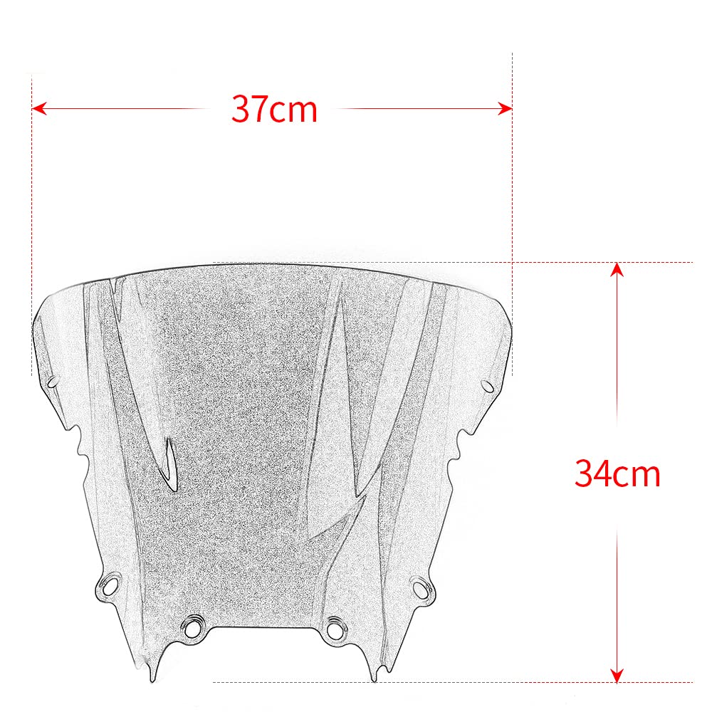 Deflectores de viento de doble burbuja para motocicleta Yamaha YZF R6 1998-2002 (iridio
