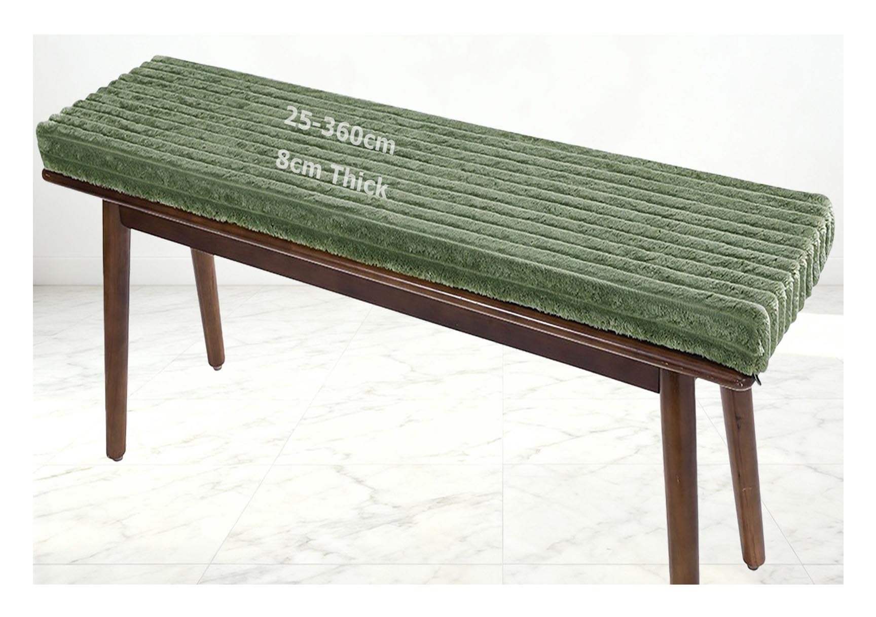 Coussin pour banc de jardin 195x60 cm en velours épais 8cm