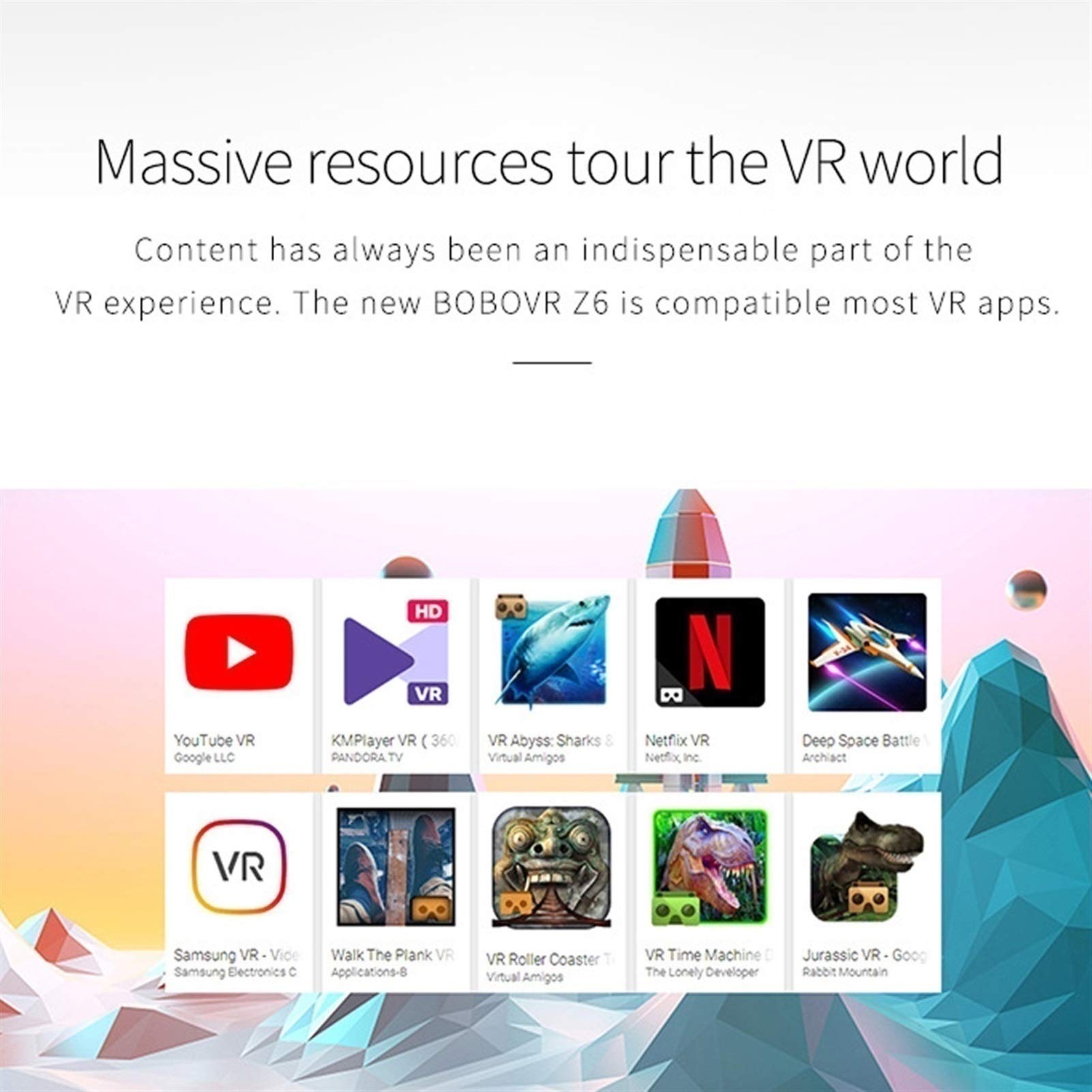 RSGK Gafas virtuales 3D VR, Controlador Bluetooth, Adecuado para películas y Videojuegos 3D VR, Gafas de Realidad Virtual General para niños y Adultos