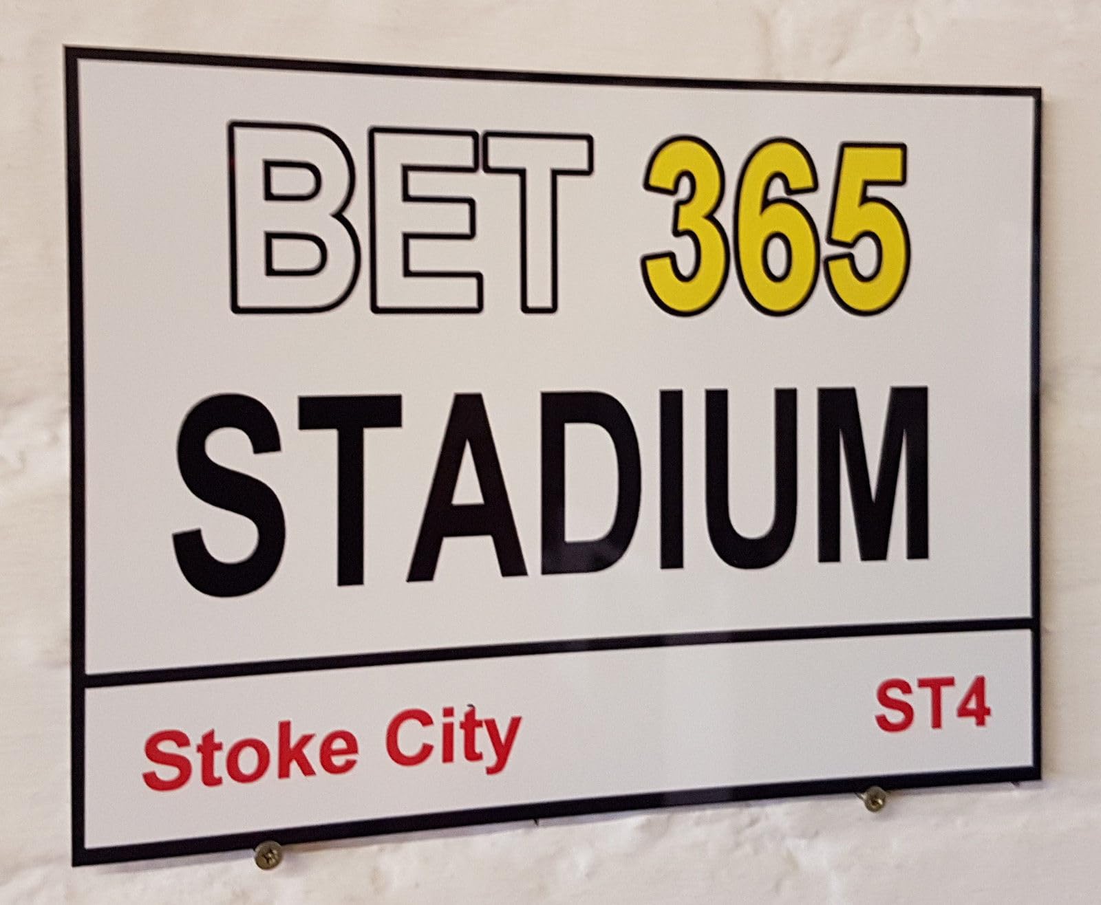 Yelacecca Tin Sign A37426 New Metal Street Sign Stoke City Fc Bet 365 Metal Street Sign Ground 8X12 Inches