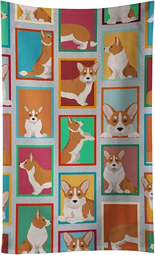Miniatura 40 de Caroline's Treasures MLM1101KTWL - Lotes de color rojo y blanco Pembroke Corgi toalla de cocina Pembroke Paños de cocina toalla de mano toalla