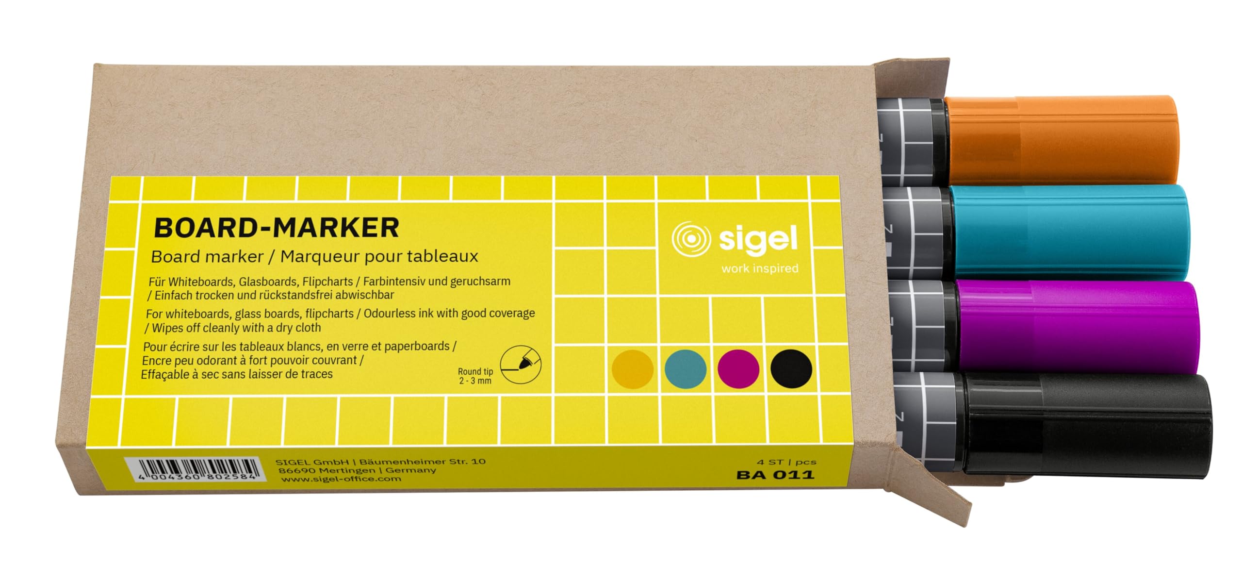 SIGEL MUB14 Meet up Set aus 1x mobiles Whiteboard 90x180cm, magnetisch, beidseitig beschreibbar, silberner Rahmen, 1x Aufsteller und 4 Board-Marker