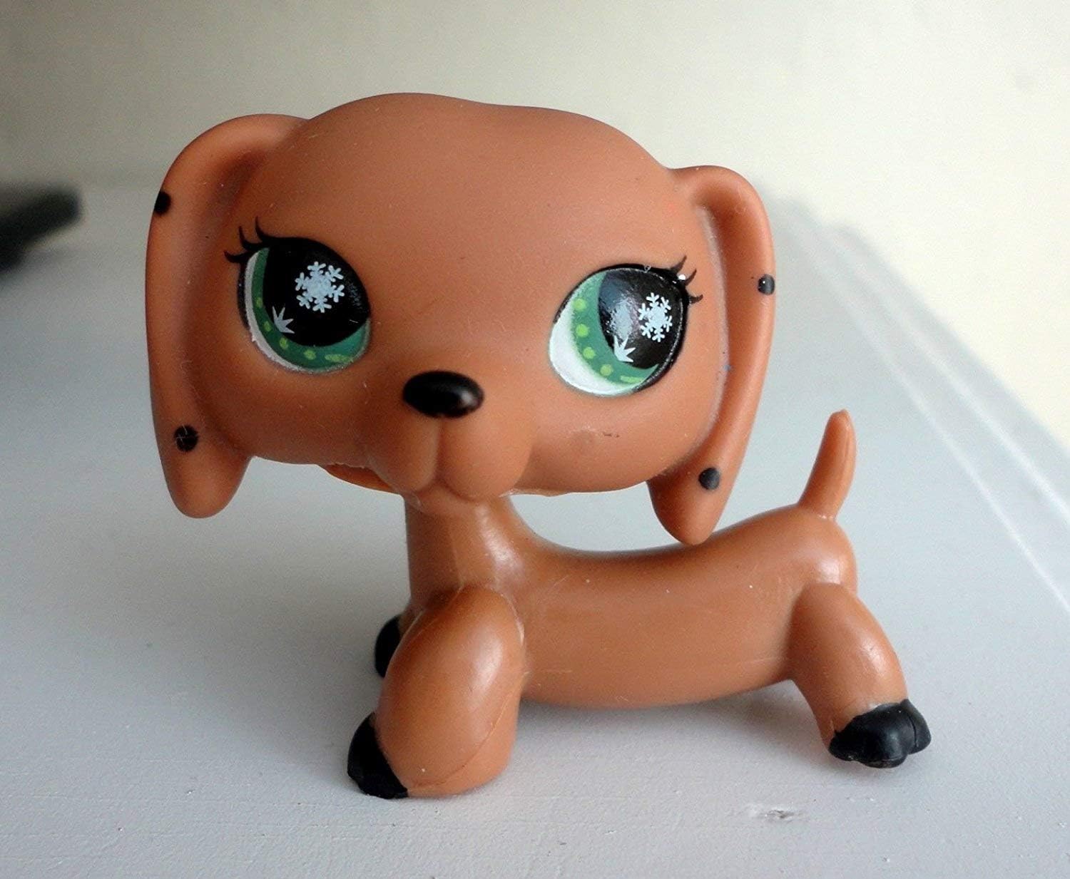 Lippis Pet Brown Monopoly Spotted Dachshund Dog Snowflake Eyes